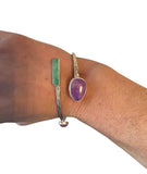 Chrysoprase & Sugilite Bangle