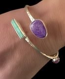 Chrysoprase & Sugilite Bangle