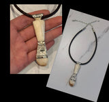 SOLD Elk Ivory & Fossilized Walrus Tusk