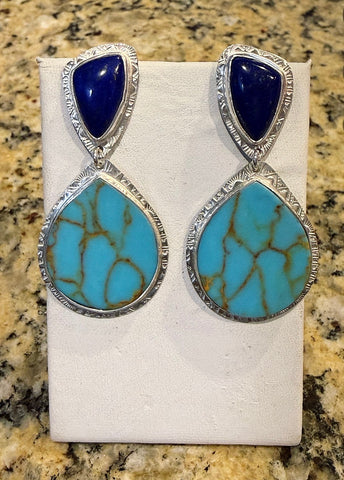 Amazing Lapis & Turquoise Dangles