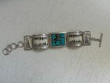 SOLD Porcupine Quill Inlay Link Bracelet