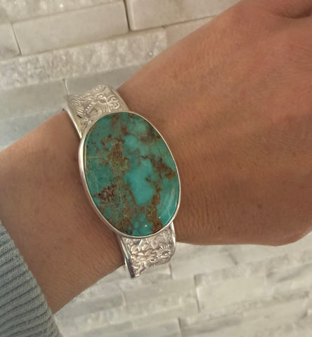Amazing Turquoise and Sterling Silver Cuff