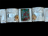 Elk Ivory and Kingman Turquoise Link Bracelet