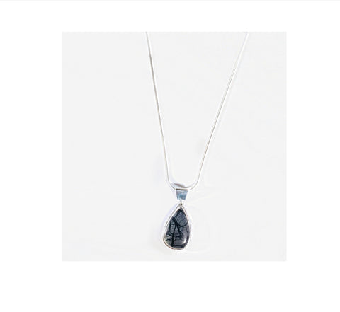 Spider Web Agate Necklace